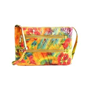 Hobo MARA leather crossbody bag WATERCOLOR FLORAL